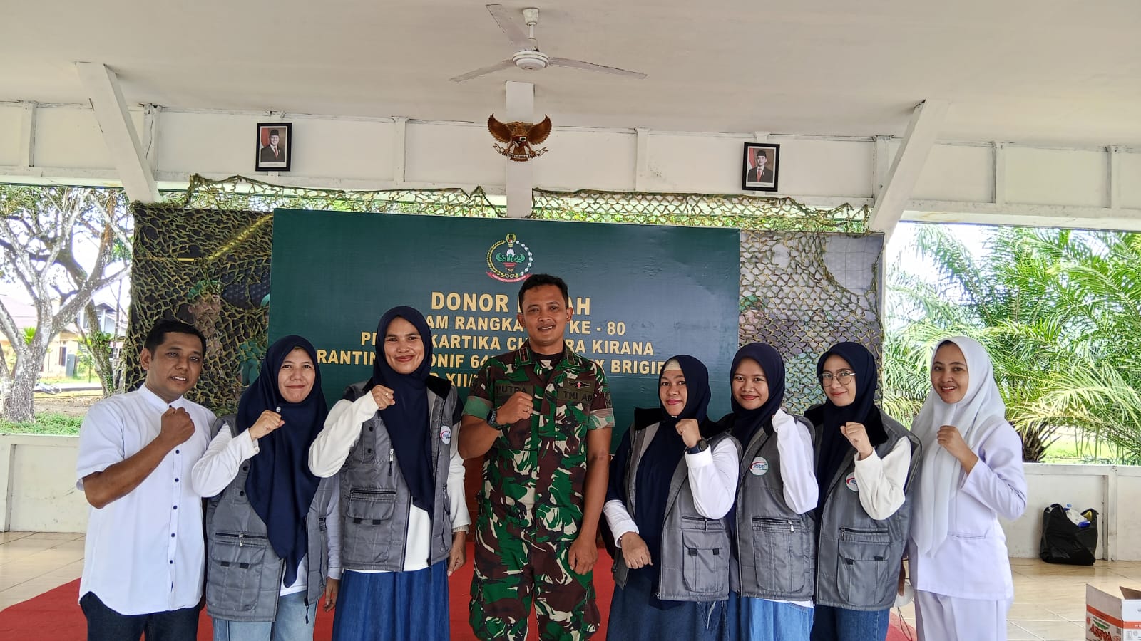 Donor darah dalam rangka ulang tahun Persit Kartika Chandra Kirana ke-80 tahun 2026